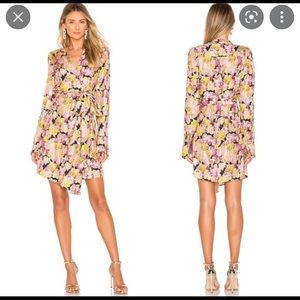 Birgitte Herskind Alice Silk Floral Mini Dress Wrap